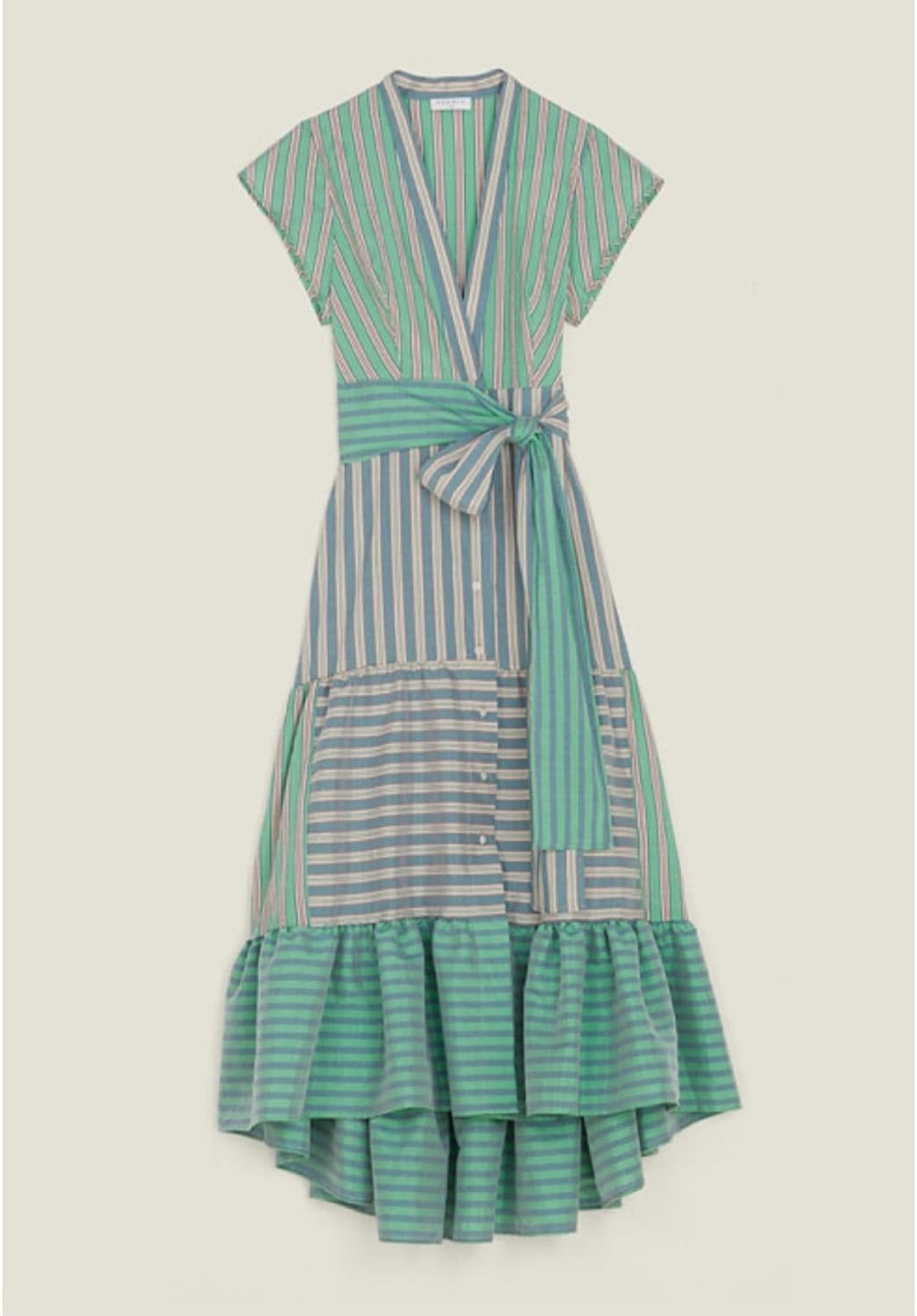 산드로 랩 스트라이프 롱원피스 38사이즈 상품이미지5