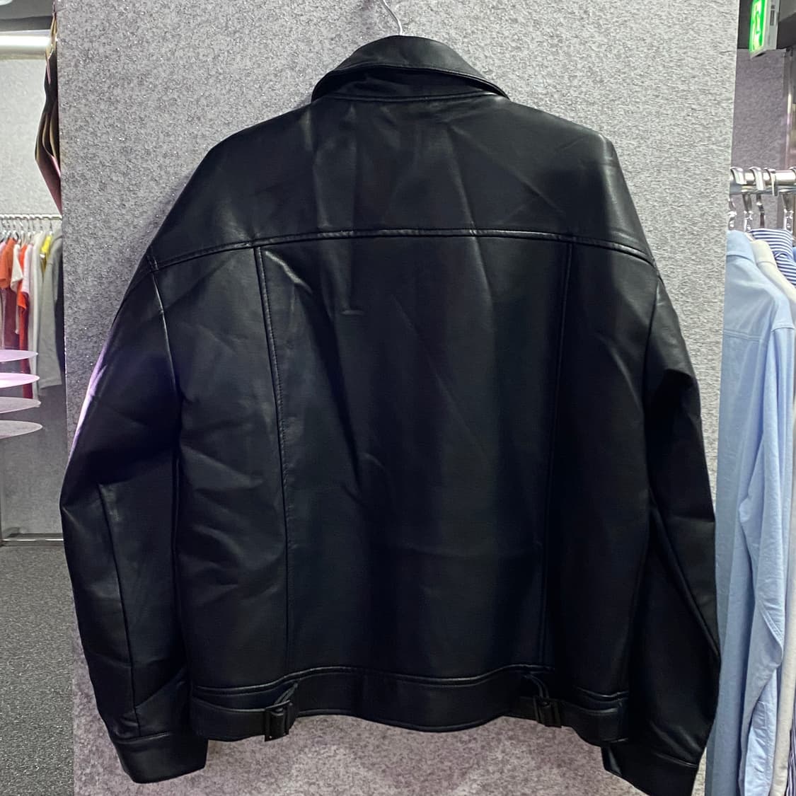 라퍼지스토어 블랙 레더 자켓 B3061 상품이미지3