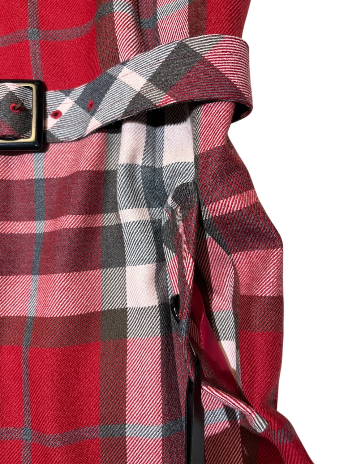 버버리 블루라벨 레드 체크 원피스  상품이미지5