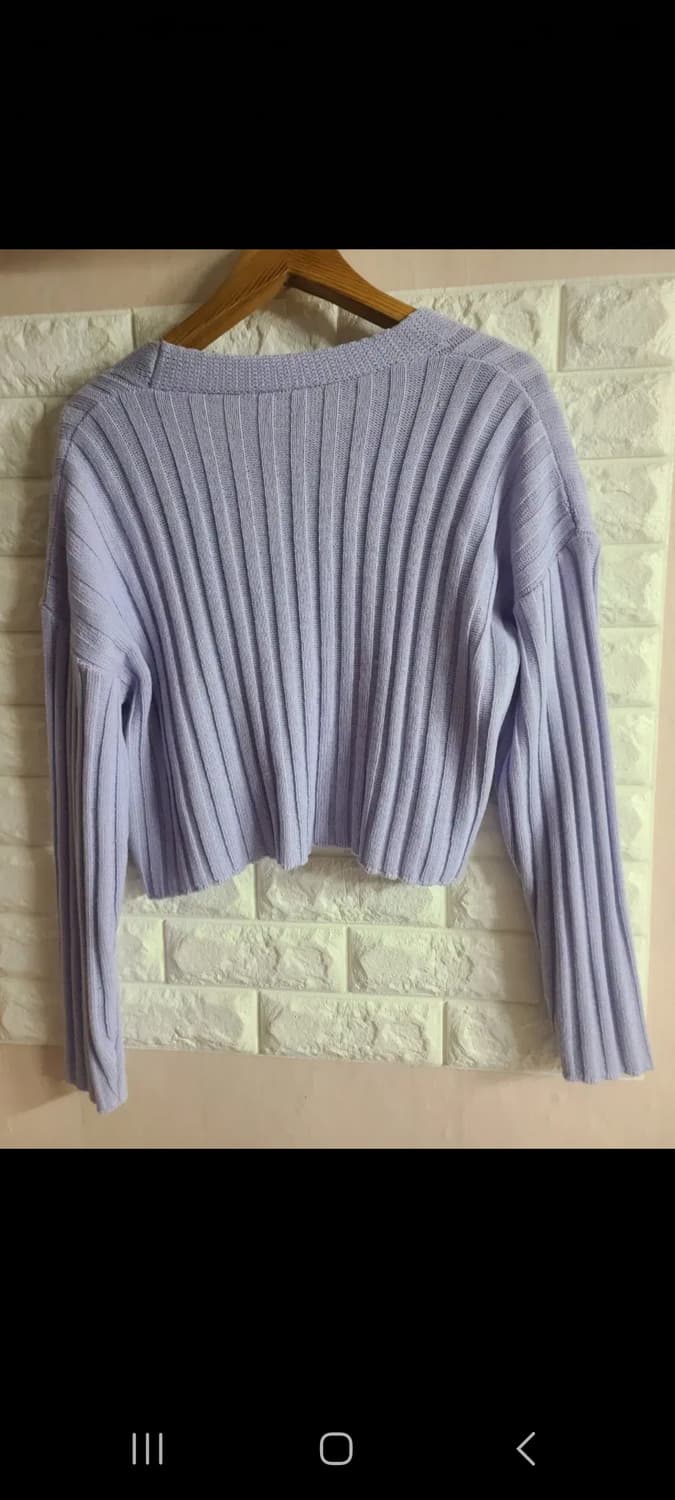 연보라 크롭 니트 가디건 상품이미지5