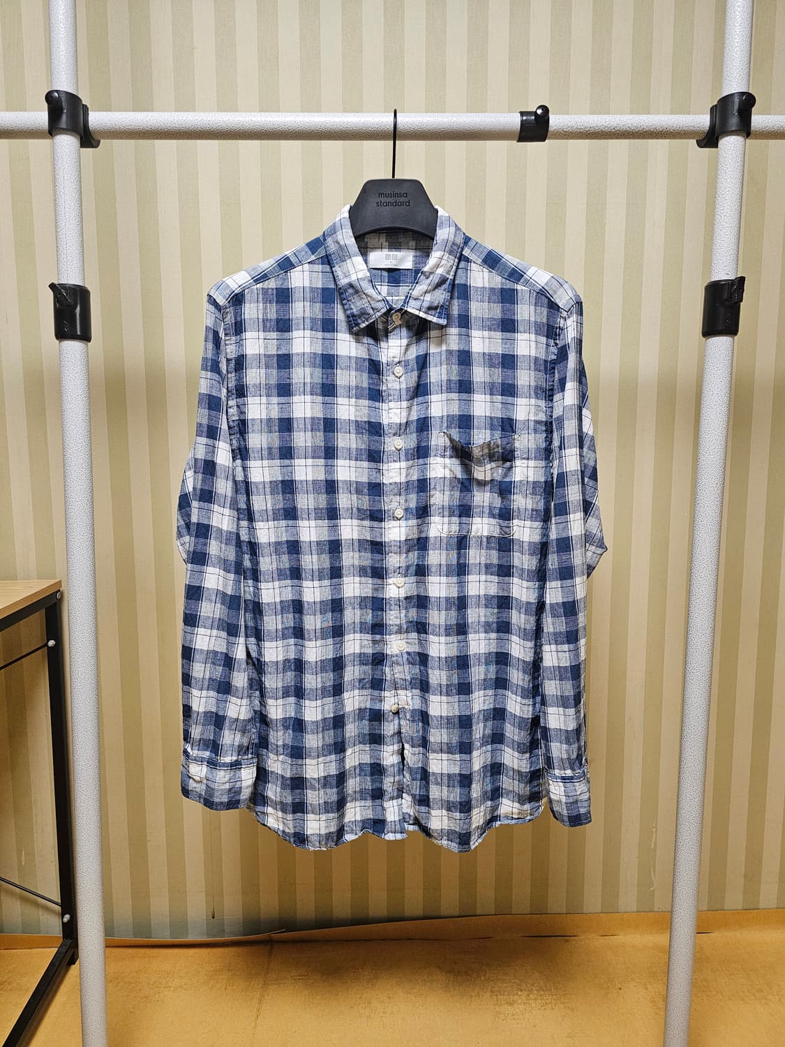 유니클로 셔츠 린넨 XL 상품이미지1