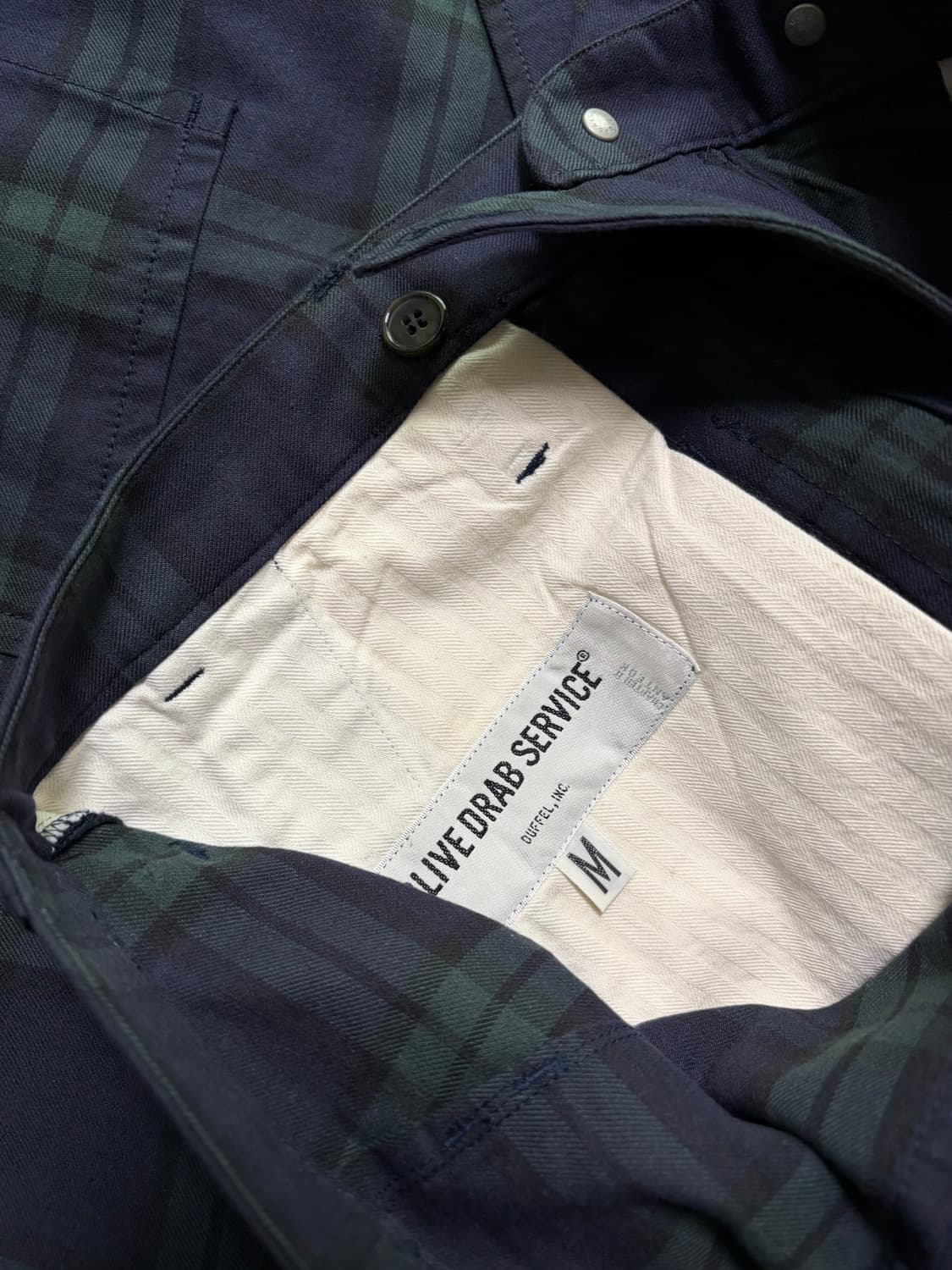 올리브드랩서비스 ODS 커뮤터 셋업 블랙와치 M사이즈 판매 상품이미지3