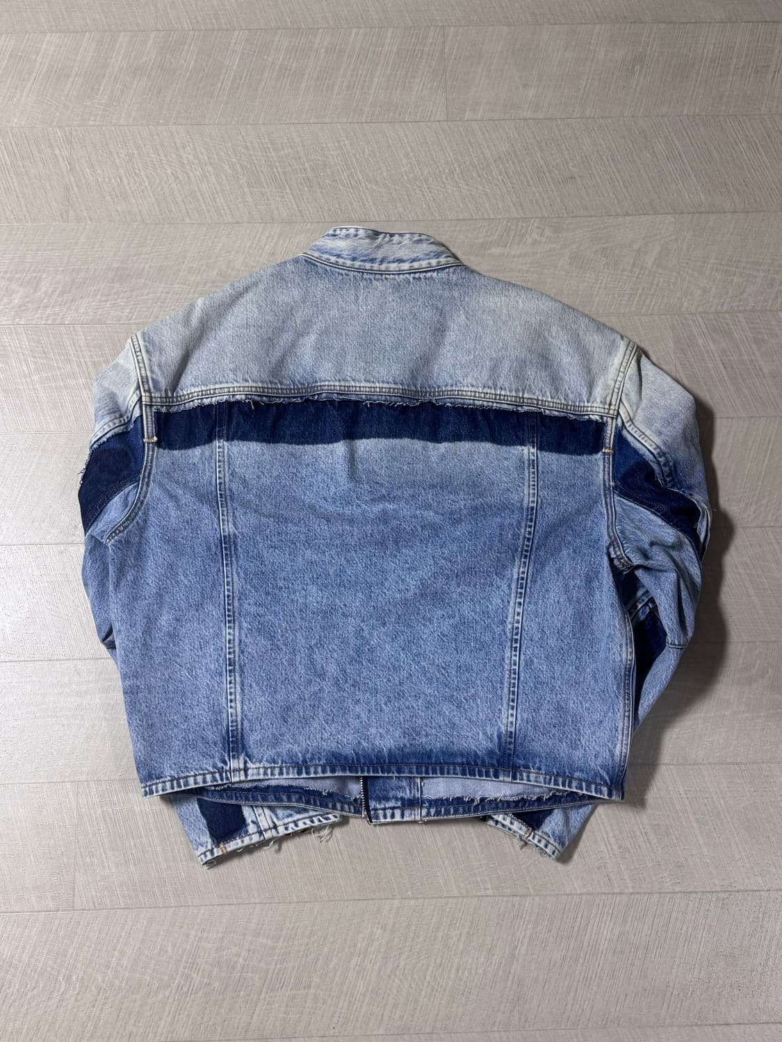 디젤 콘트라스트 데님 바이커 자켓 L 상품이미지2