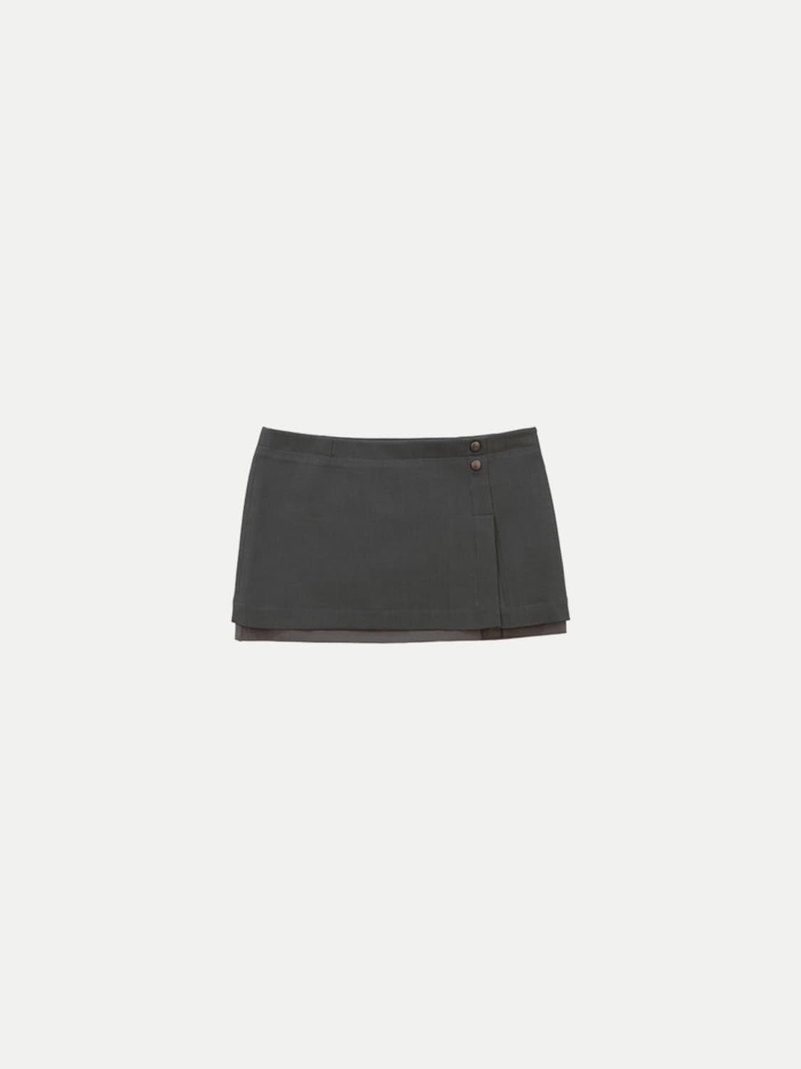 콜로신스 ANTIQUE SLIT MINI SKIRT DARK GRAY 상품이미지1