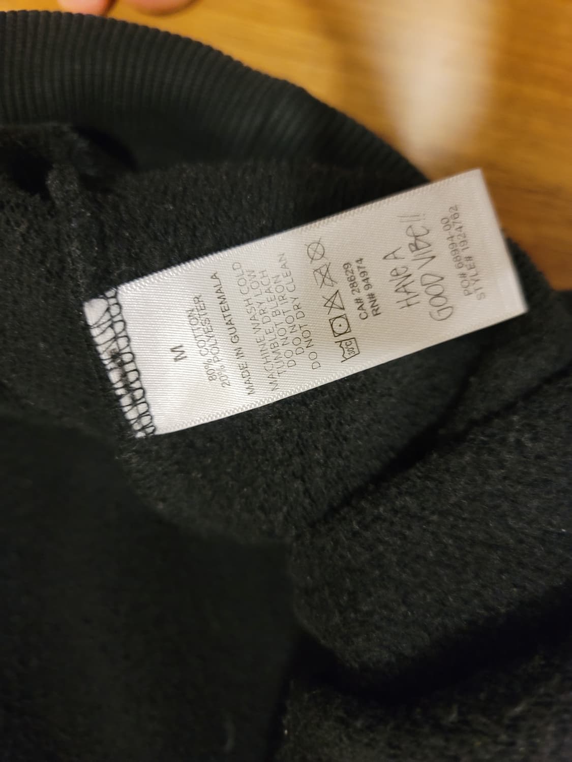 스투시 베이직 스투시 후드 블랙 상품이미지5