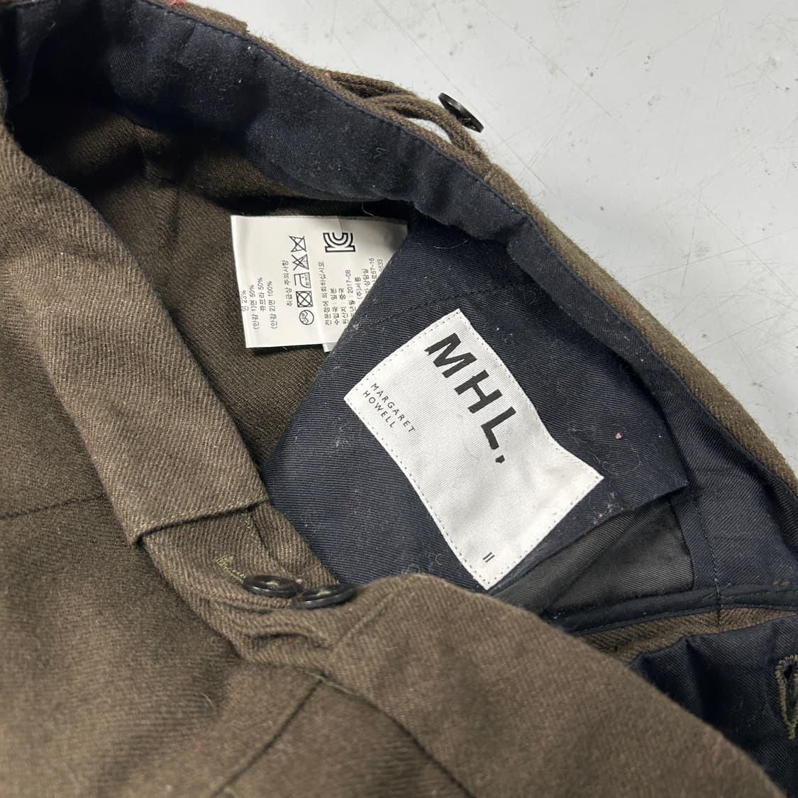 MHL 카키 울 와이드팬츠 상품이미지6