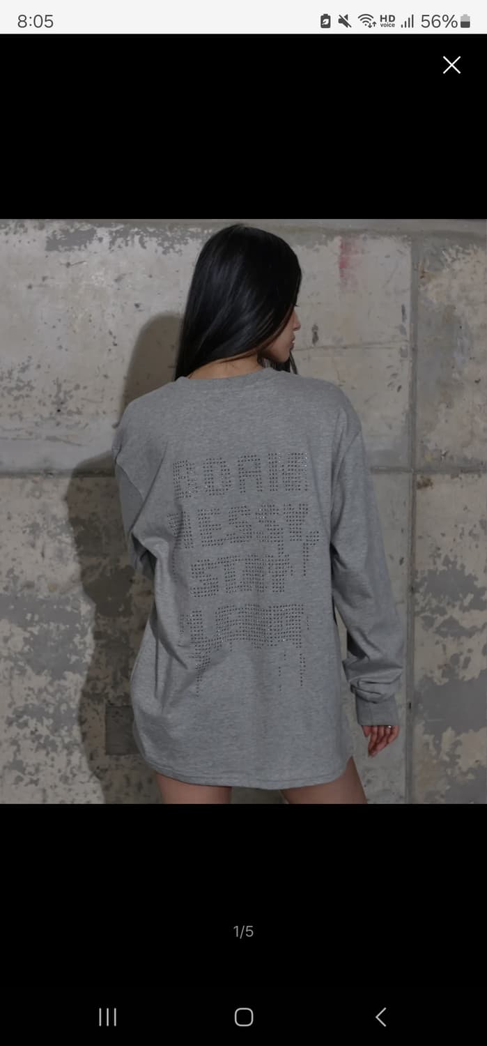 FANCYCLUB 팬시클럽 FF 레터링 롱슬리브 (GRAY) 상품이미지2