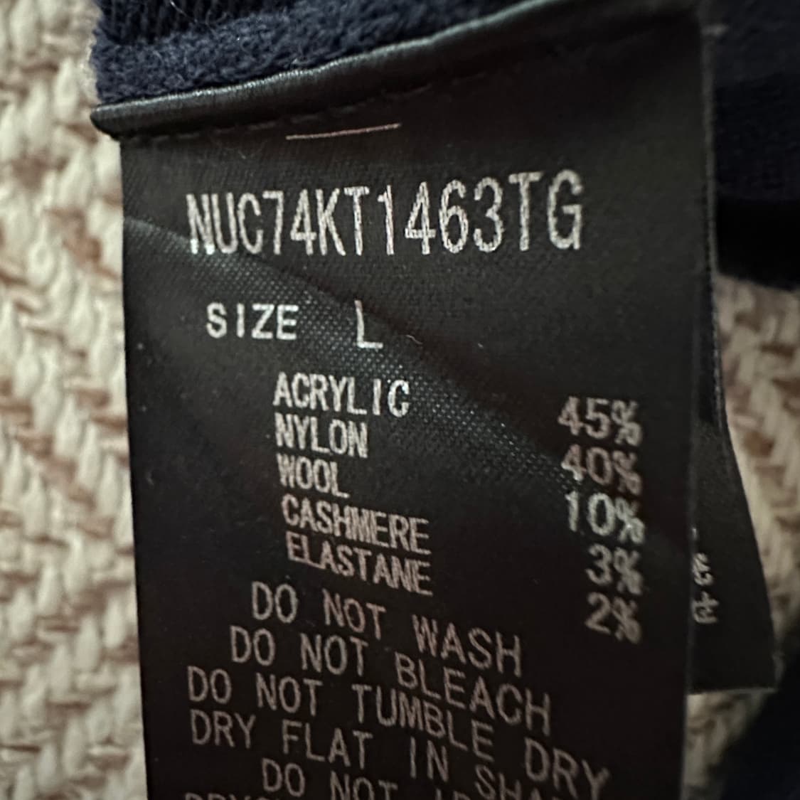 NANO UNIVERSE knit sweater navy 상품이미지4