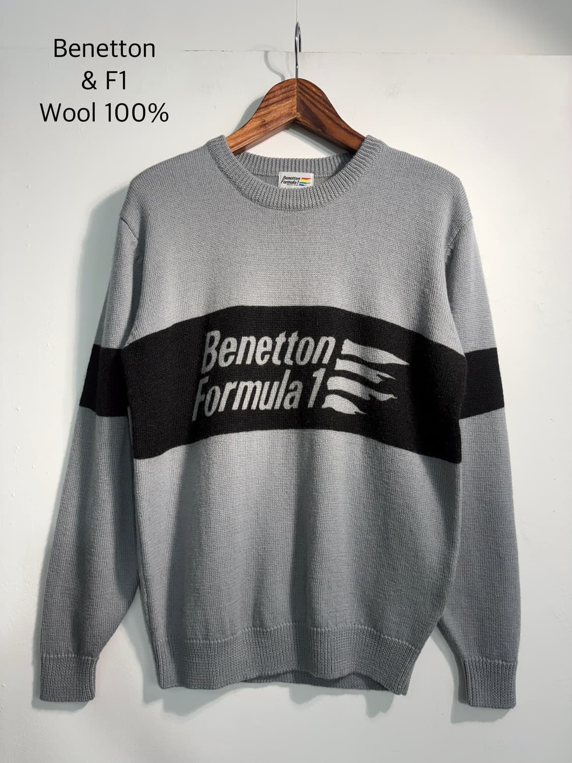 [M] Benetton & F1 베네통 울 100% 니트 상품이미지3