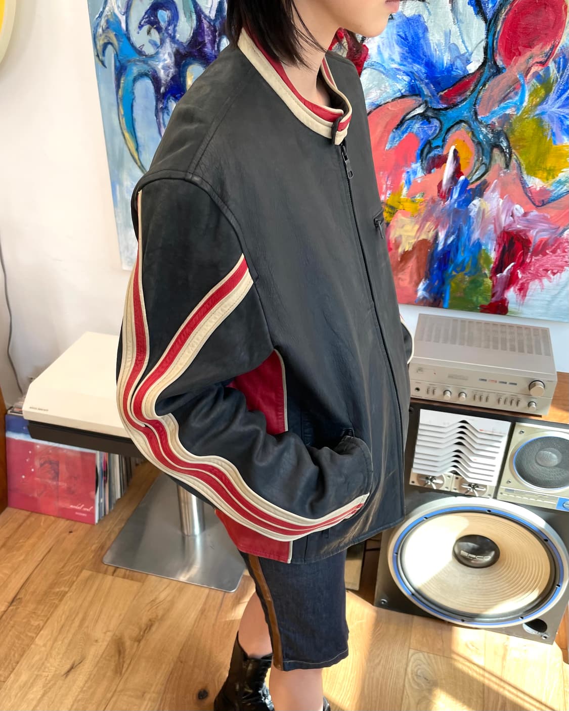 [XL] 아르마니 익스체인지 모터사이클 레더 자켓 상품이미지4