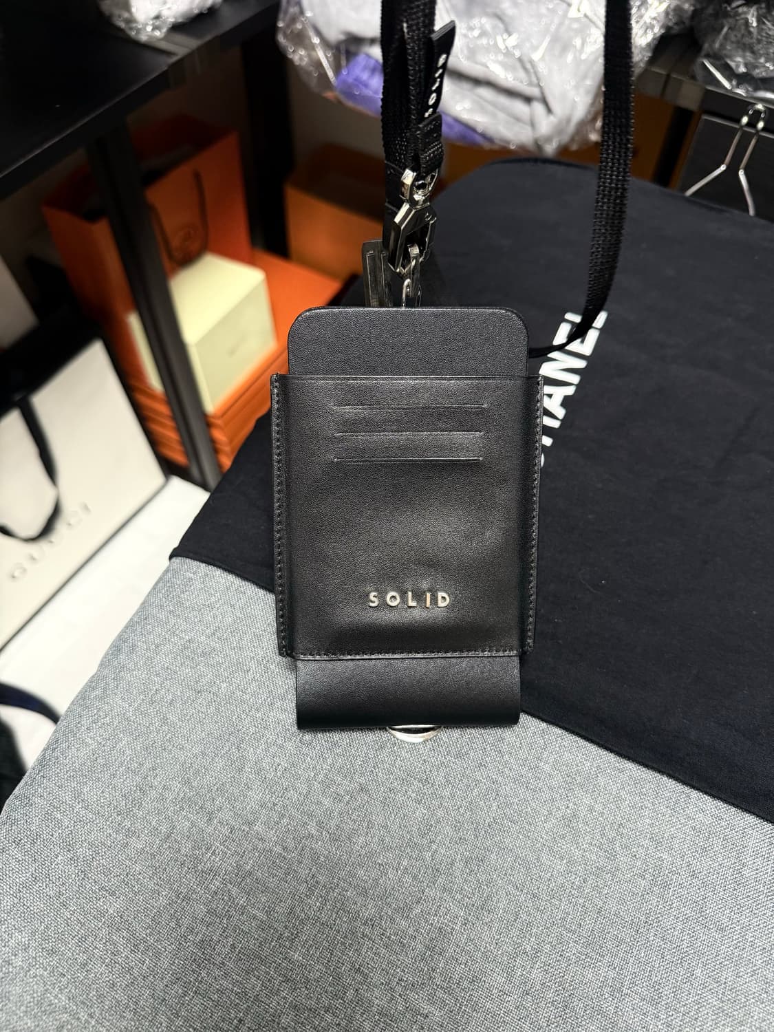 솔리드옴므 소가죽 넥스트랩 카드 지갑(2장일괄 구매시 이상품 드립니다 상품이미지1