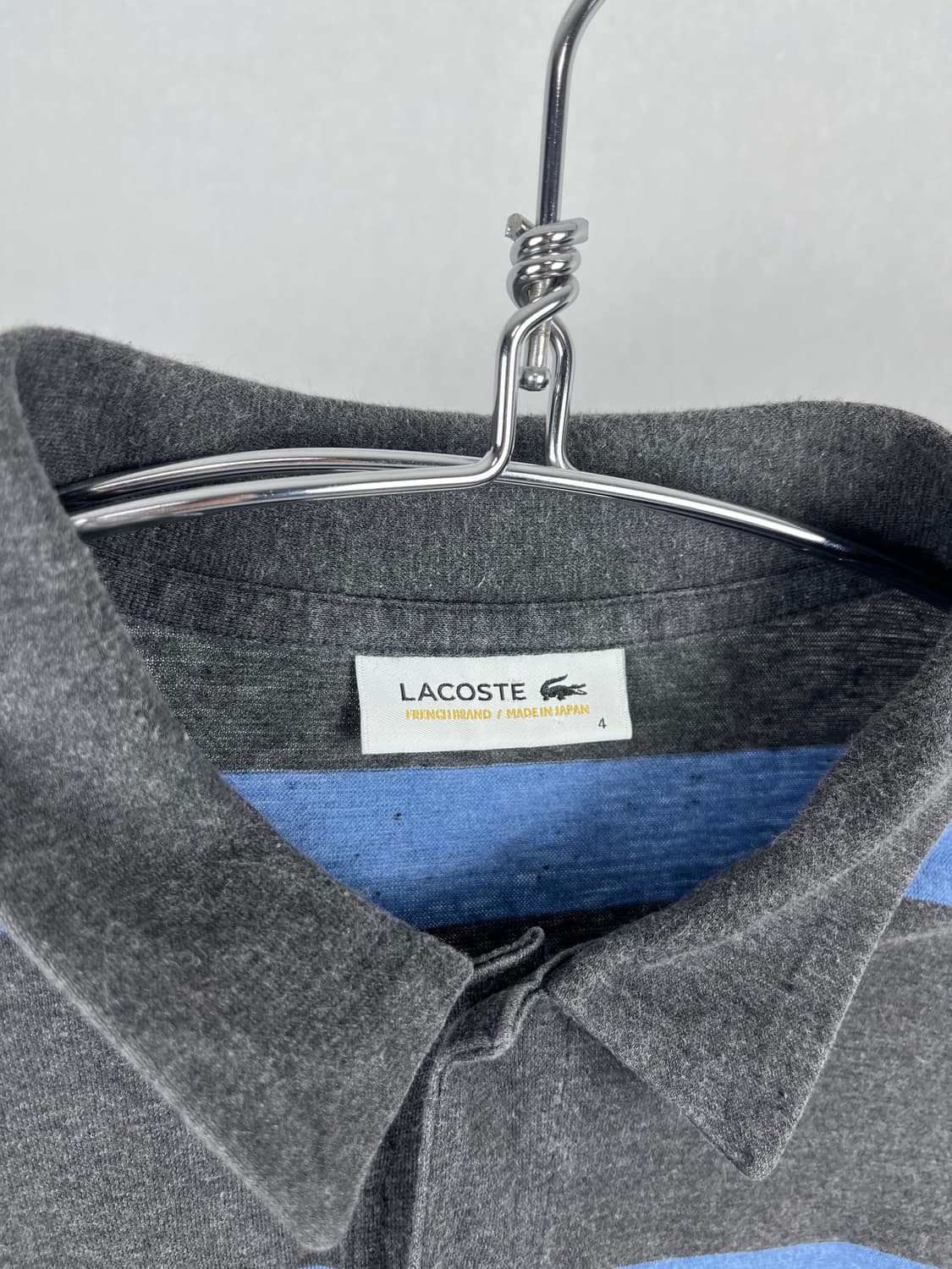 Lacoste (Japan made) 스트라이프 포켓 카라티  상품이미지3