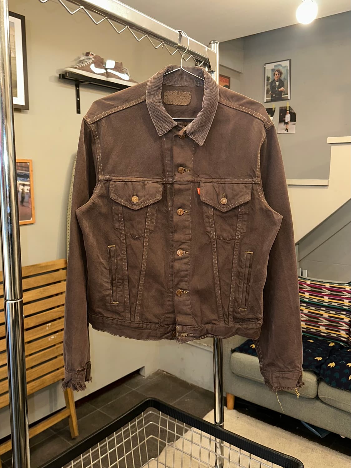 80’s Levi’s WPL 423 brown denim trucker  상품이미지4