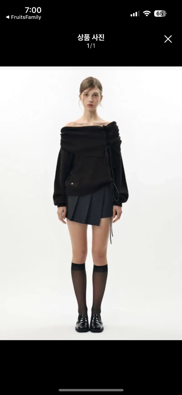 페인오어플레져 카렌 코르셋 니트 블랙 상품이미지1