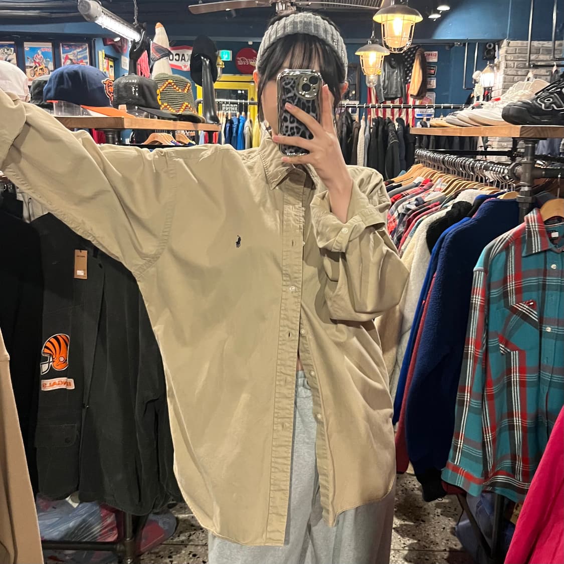 POLO 폴로 랄프로렌 베이지 셔츠 XXL 상품이미지1
