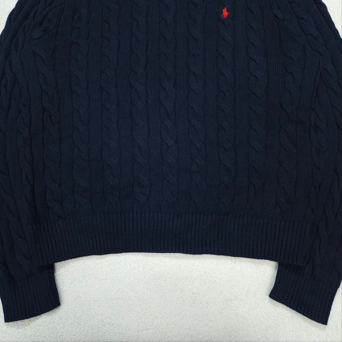 폴로 랄프 로렌 신형 QR 케이블 니트 XL 상품이미지5