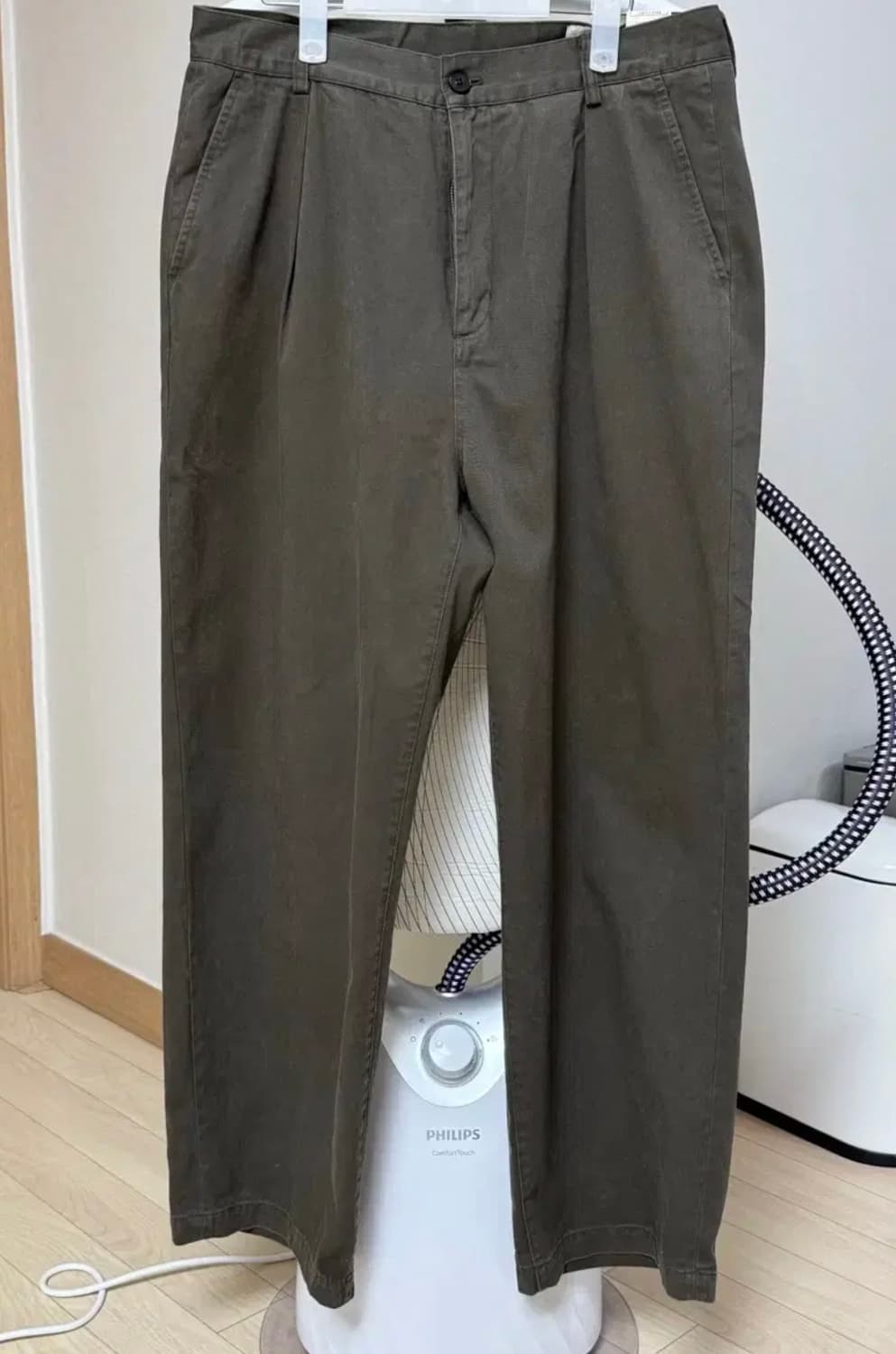 아트이프액츠 원턱 치노 올리브 팬츠L 상품이미지4