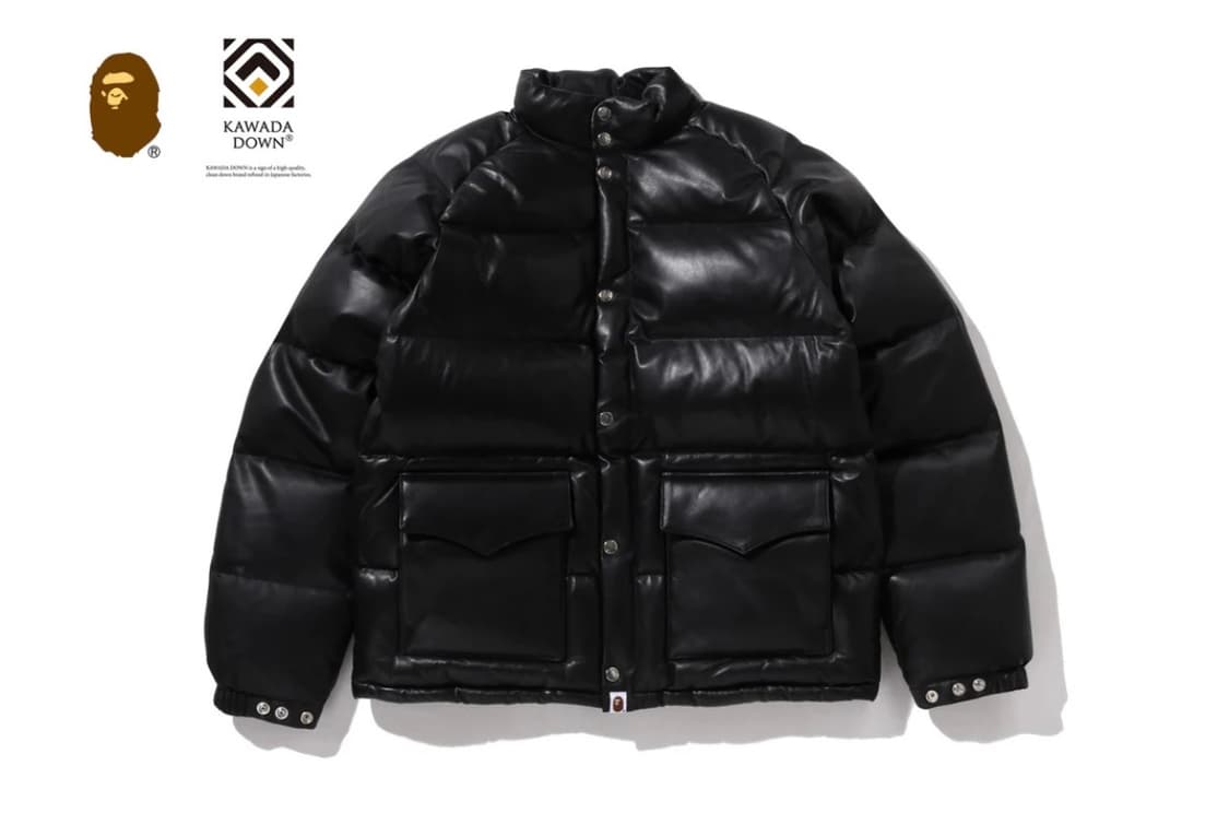 베이프 레더 다운 자켓 상품이미지4
