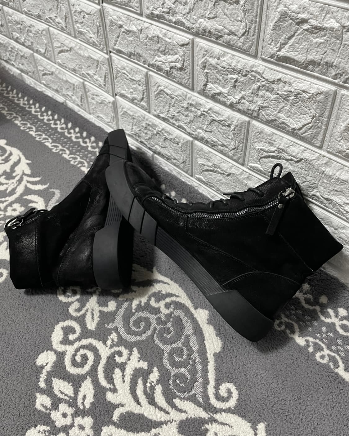 00’s Coated Leather Double Zip High-top 상품이미지3