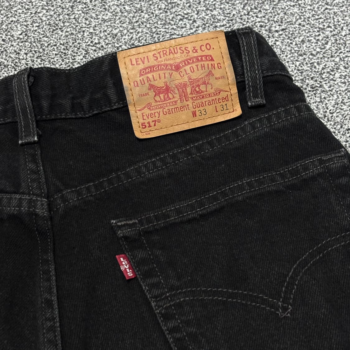 00s 빈티지 리바이스 517 블랙 허리39.5cm 상품이미지5