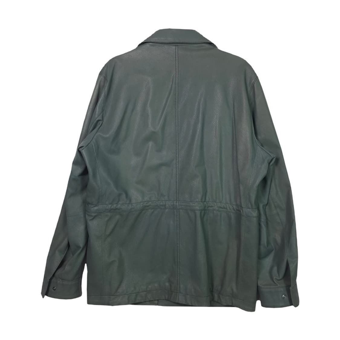그린 레더 미니멀 야상 자켓 XL 상품이미지2