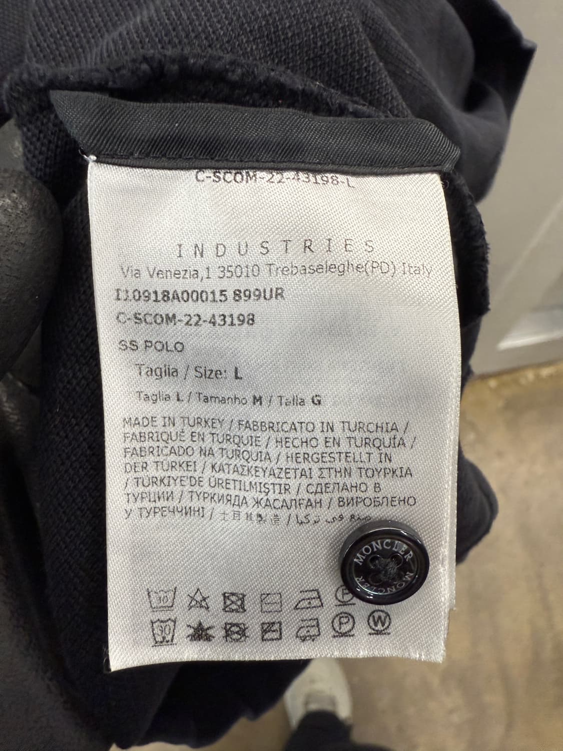 몽클레어 정품 로고 폴로 셔츠 블랙 L 상품이미지6