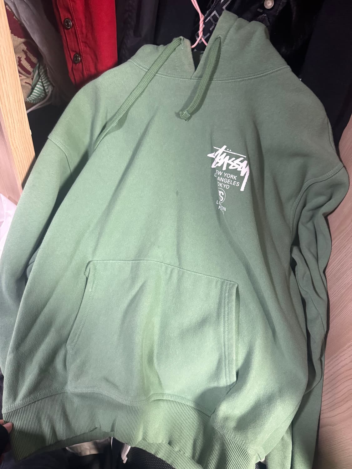 스투시 월드투어 후드 그린 2022 상품이미지1