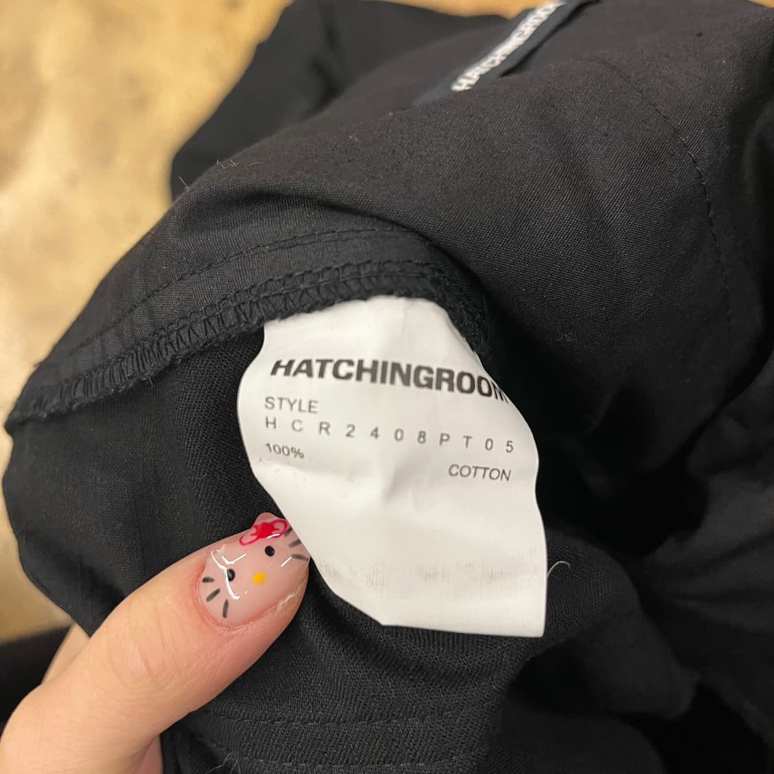 [ 정품/3 ] 해칭룸 지퍼 카고 워크 팬츠 블랙 b14 상품이미지5