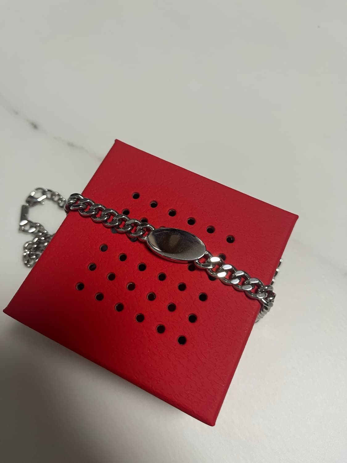 디젤 레드에나멜 체인 네클리스 상품이미지4