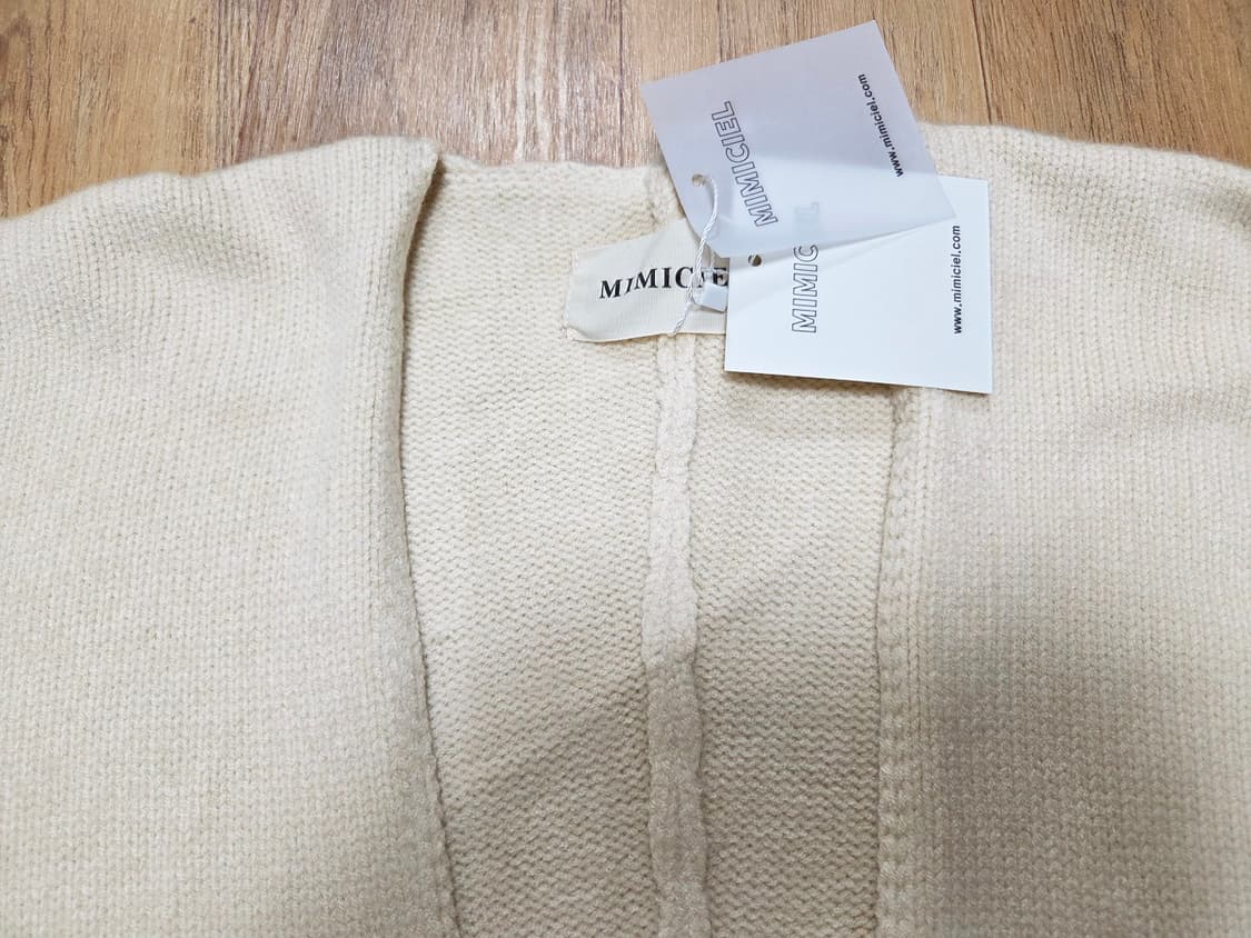 미미씨엘(mimiciel) 케이프 숄 니트가디건 프리사이즈 새상품 상품이미지4