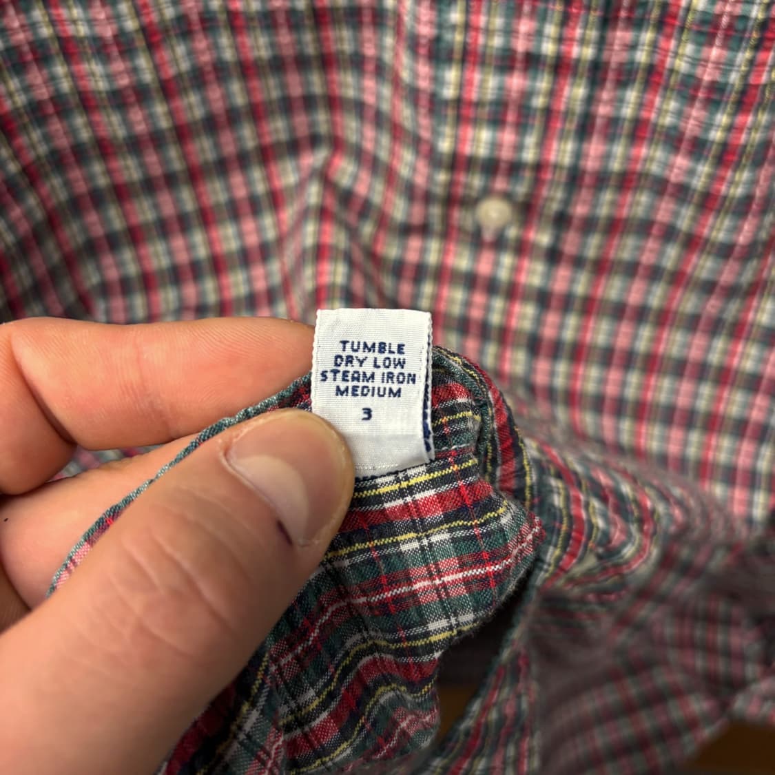 90s 폴로 랄프로렌 마이크로 타탄 체크 시어서커 버튼다운셔츠 N744 상품이미지8