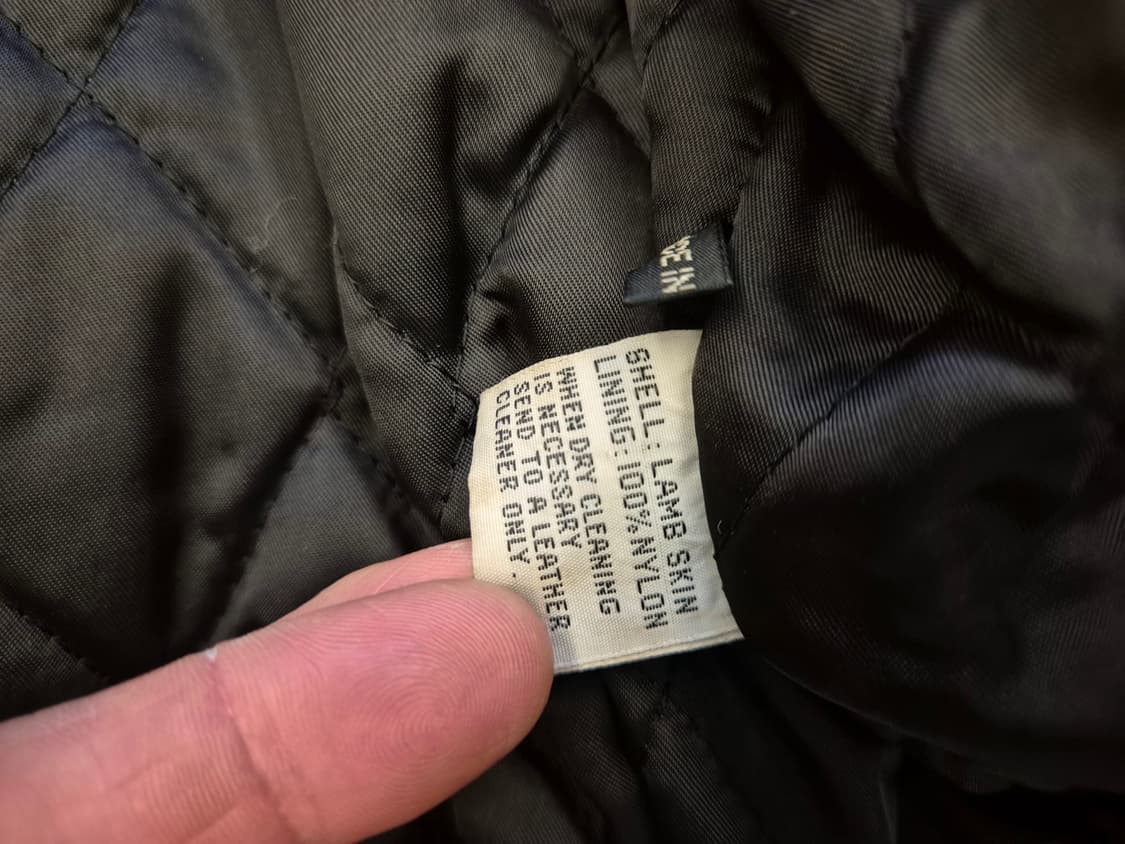 90s BOSSINI 램스킨 봄버 상품이미지10