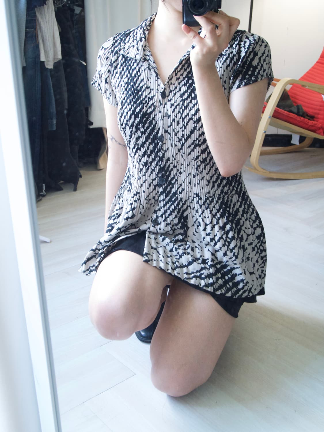 pleats pocket long shirts 상품이미지2