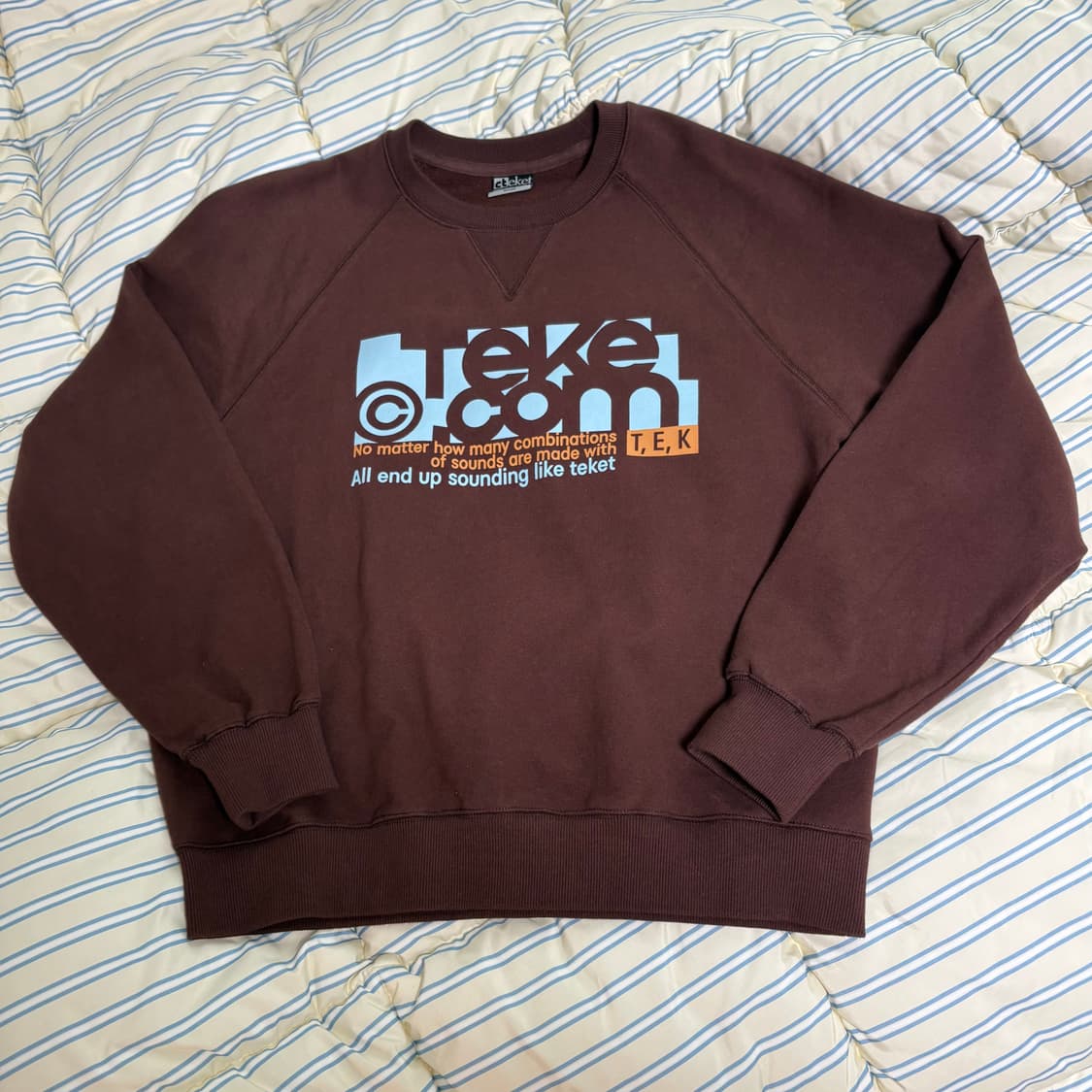 테켓 맨투맨 Folder Sweatshirt Brown 상품이미지2