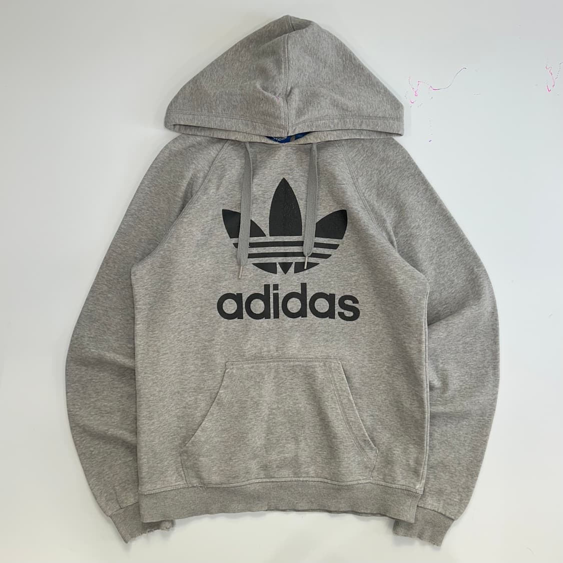 Adidas 아디다스 빅 파이어로고 그레이 후드티 상품이미지3