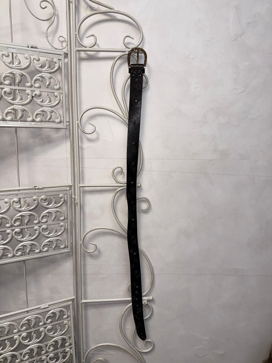 Black oriental flower stud cubic belt 상품이미지3