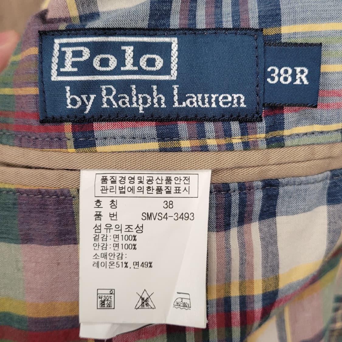 Polo Ralph Lauren 폴로 랄프로렌 마드라스 체크 블레이져 상품이미지6