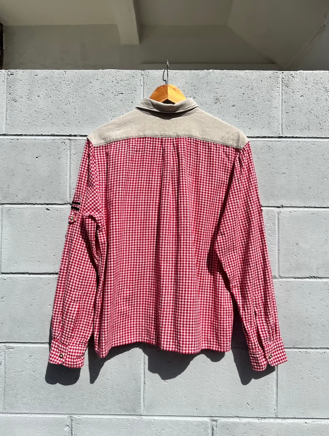 트라흐텐 레드 깅엄 체크 셔츠 상품이미지4