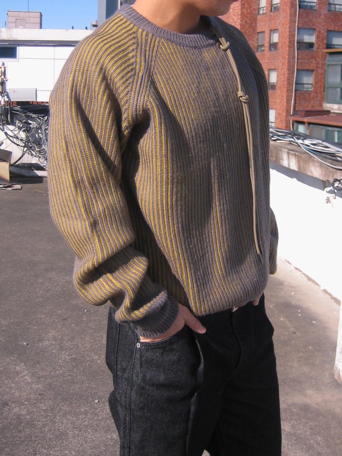 [vtg] stripe neck string knit   상품이미지6