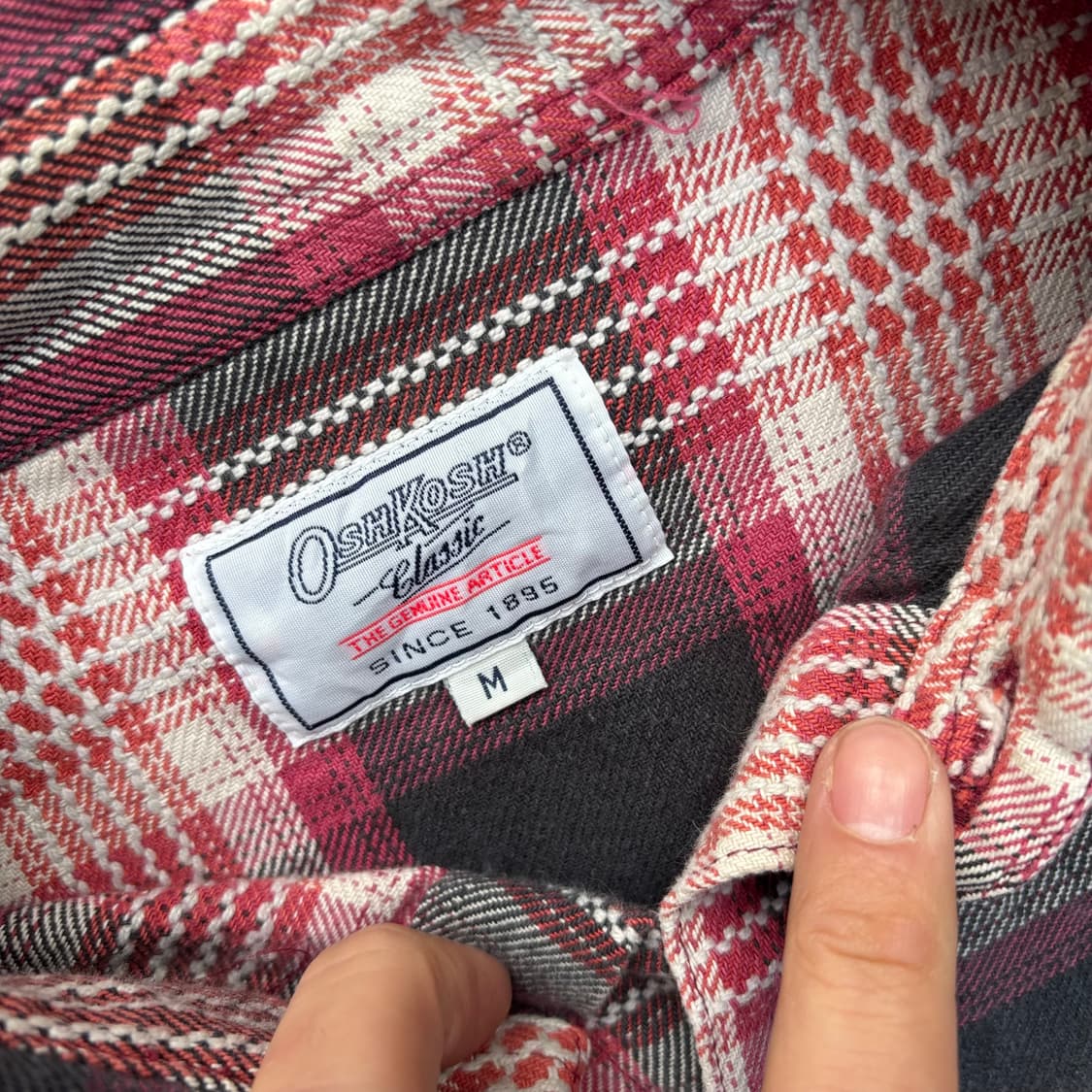 올드 오시코시 헤비 코튼 체크 셔츠 상품이미지3