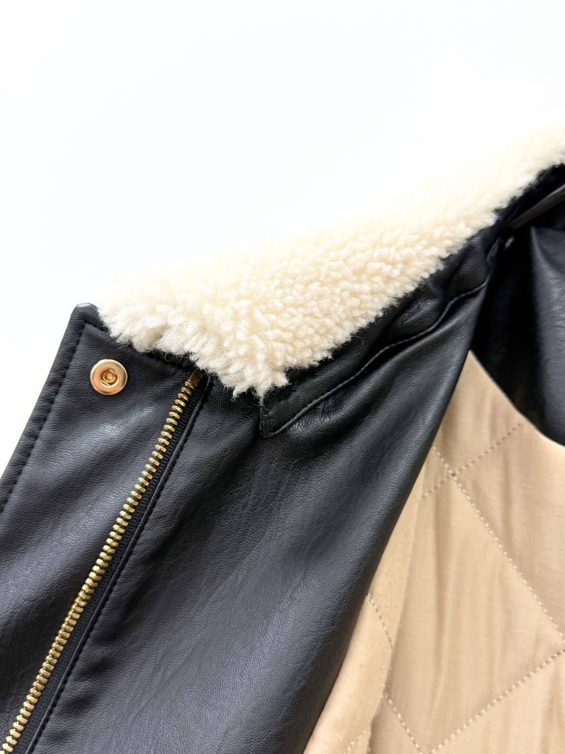 SJSJ 3M 틴슐레이트 에코 레더 시어링 자켓 상품이미지5