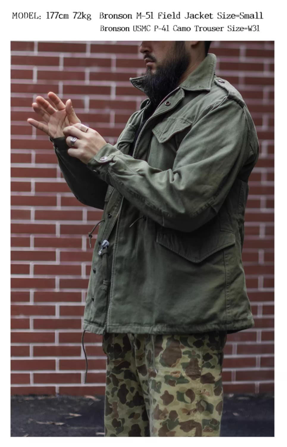 브론슨 M51 필드 자켓 저가버전X 새상품 상품이미지3