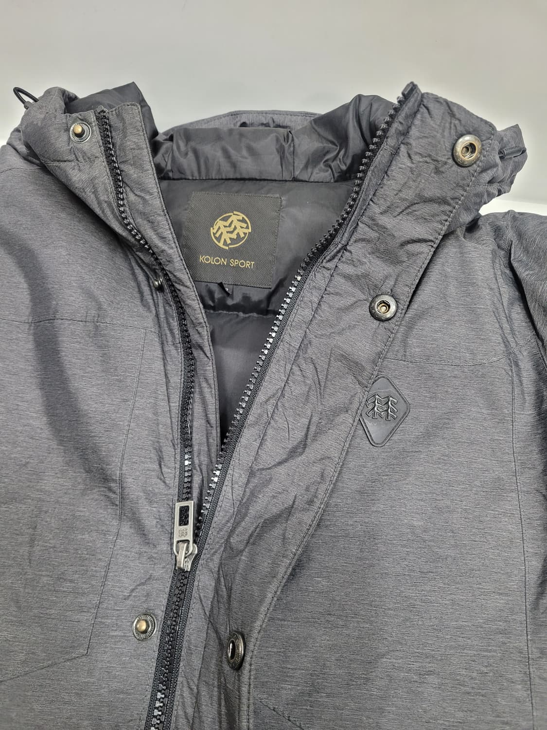 KOLON 코오롱 후드 다운 패딩 자켓 / 여 100 (남 95) 그레이 상품이미지6