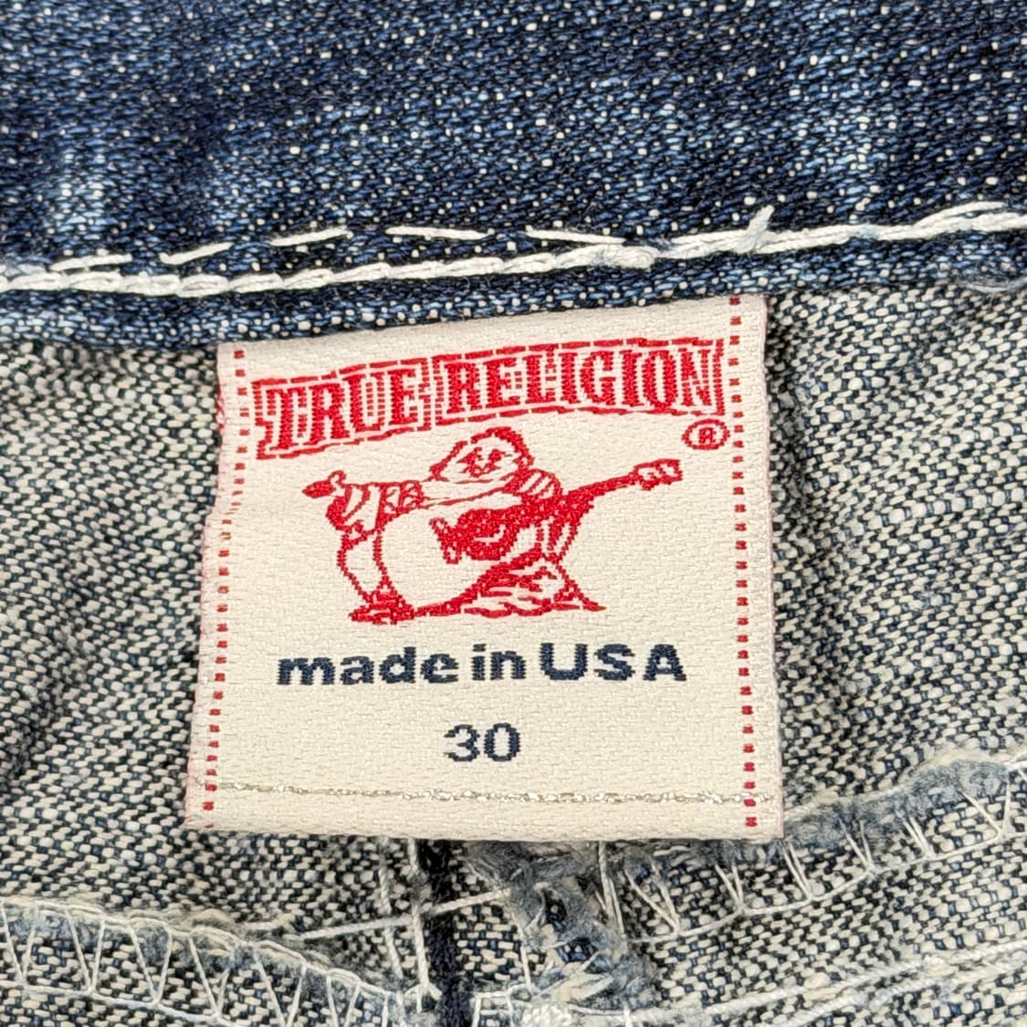 트루릴리전 빈티지 스티치  Y2K 데님 숏팬츠 바지 30 상품이미지3