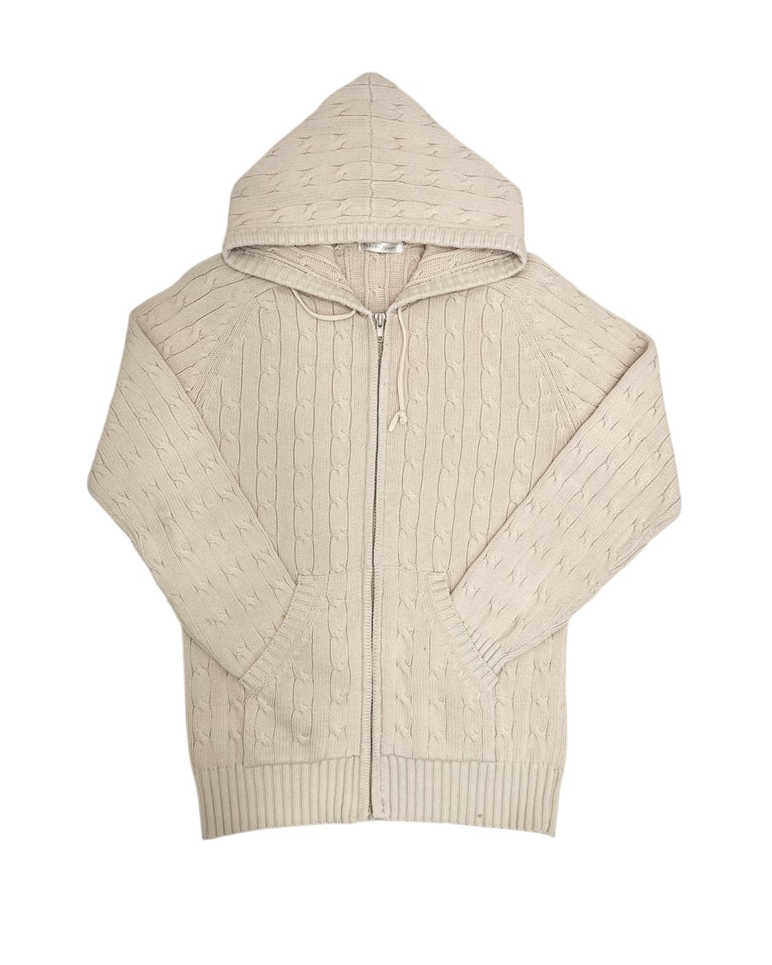 꽈배기 니트 후드 집업 상품이미지5