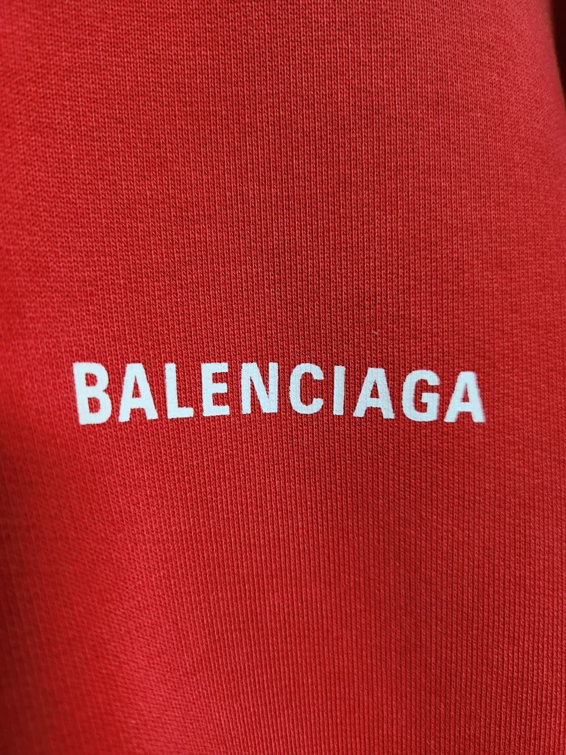 [M] 발렌시아가 레드 백로고 오버핏 후드티셔츠 600583 TIV84 상품이미지3