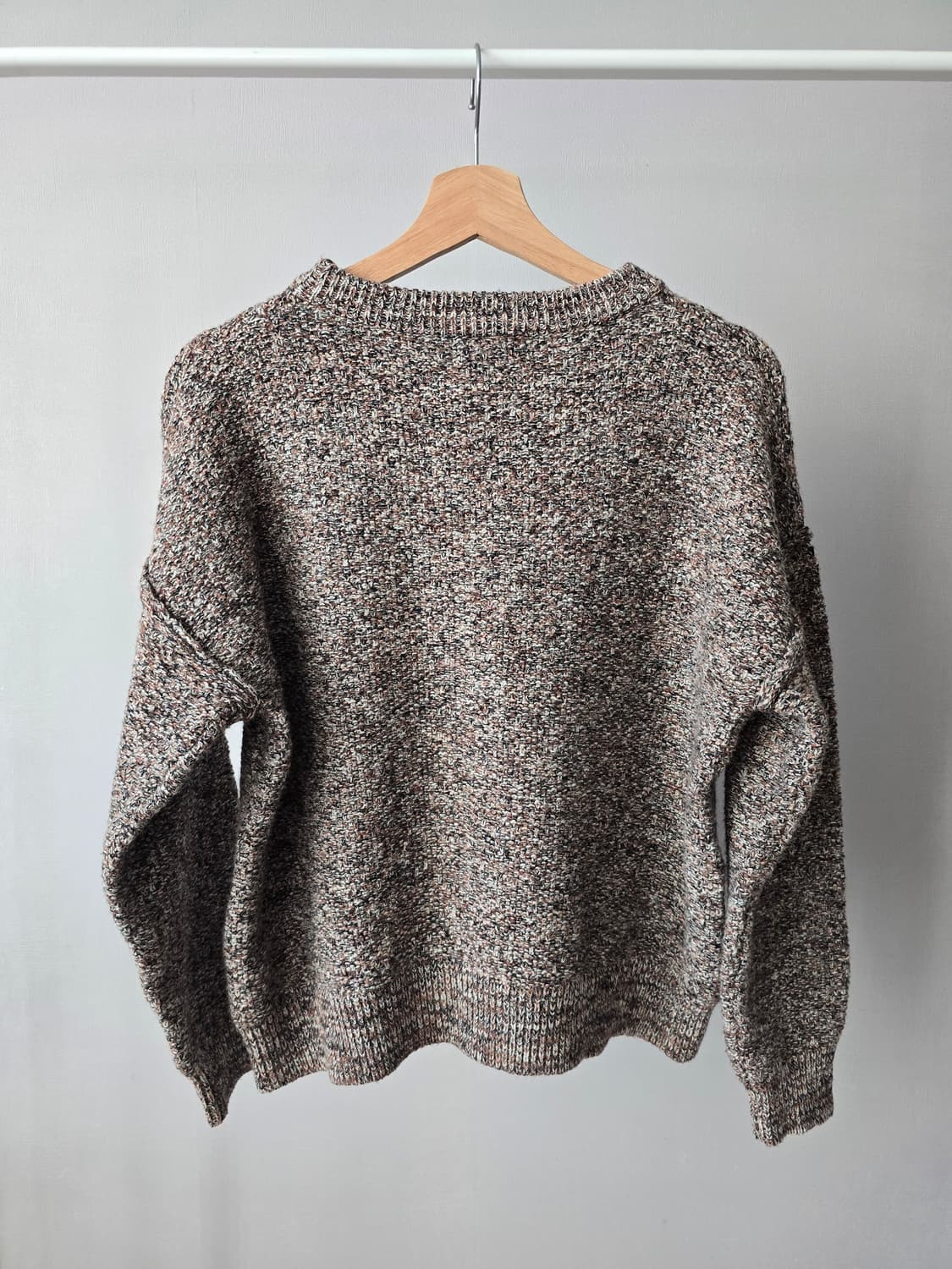 멀티컬러 드롭숄더 울 니트 M 상품이미지4