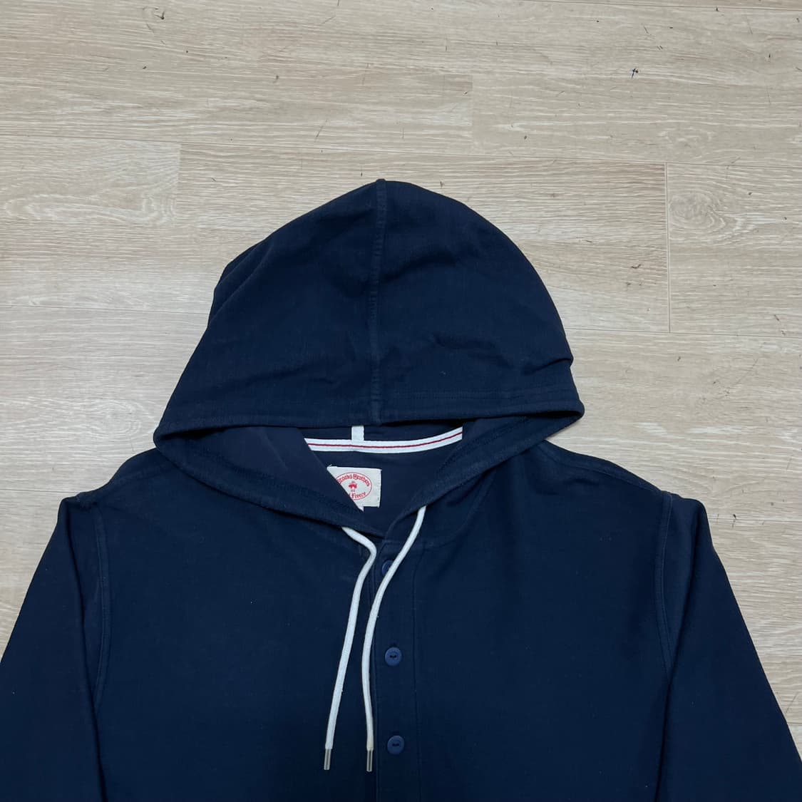 브룩스 브라더스 버튼 헨리넥 후드티 [네이비] L/100 상품이미지2