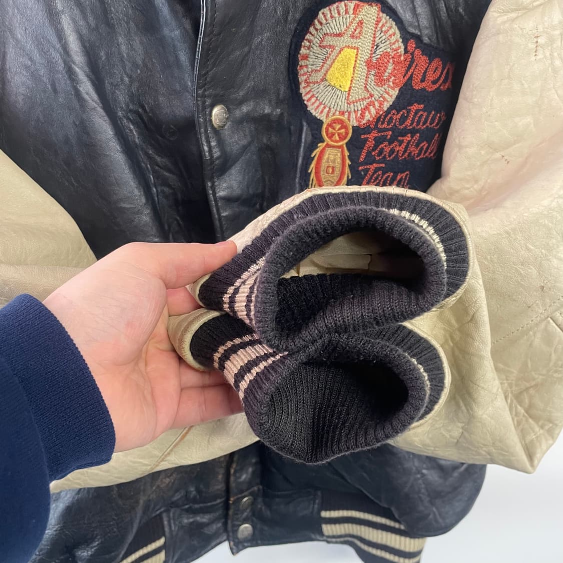 90s 아비렉스 가죽 바시티자켓 상품이미지8