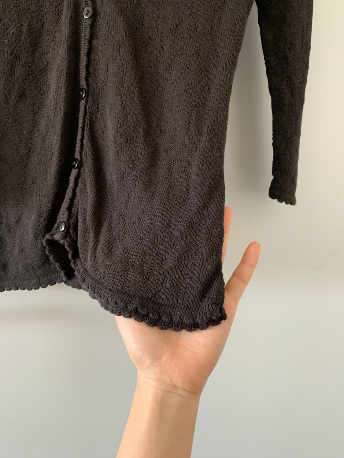 브라운 레이스 가디건 상품이미지5